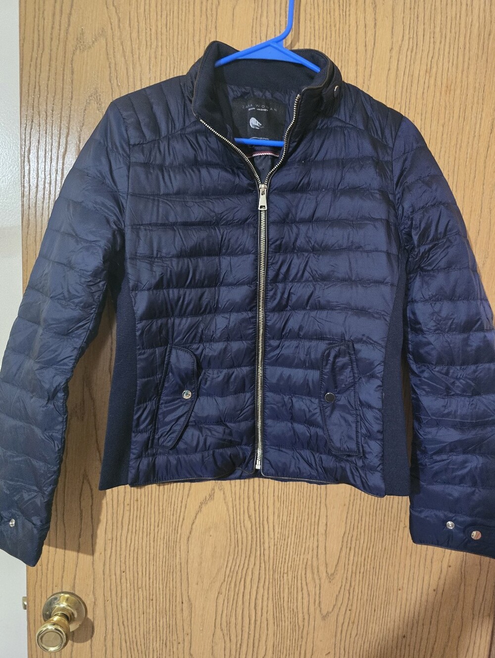 Zara Lightweight Quilted Navy Jacket - Women
